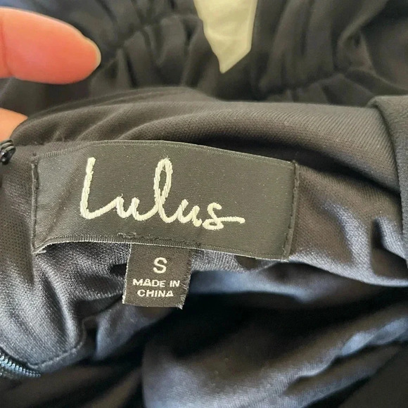 Lulus black heavenly chiffon open slit maxi dress - Picture 11 of 15